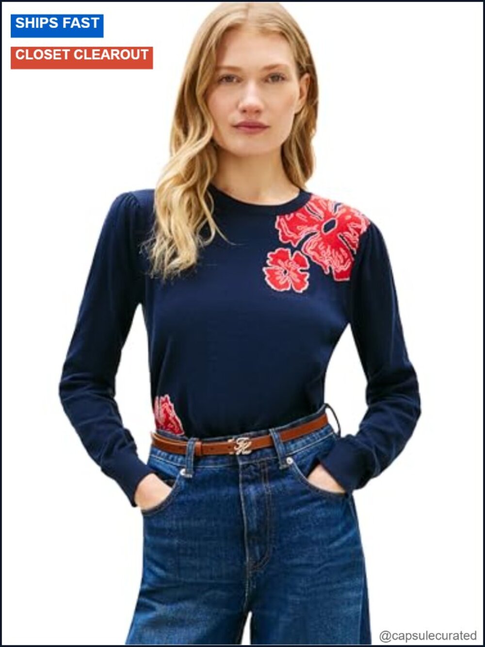 100% Cotton Crew Neck Knit Sweater Pullover Long Sleeve